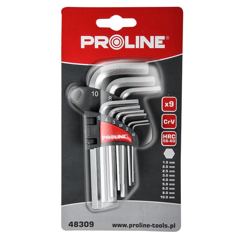 Set chei negative CR-VA 1.5-10 mm, 9 piese, lungime standard PROLINE 48309