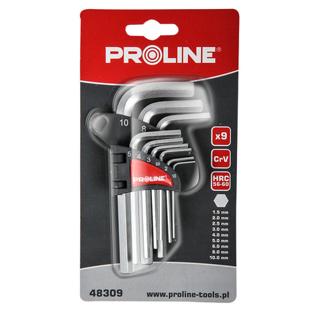 Set chei negative CR-VA 1.5-10 mm, 9 piese, lungime standard PROLINE 48309