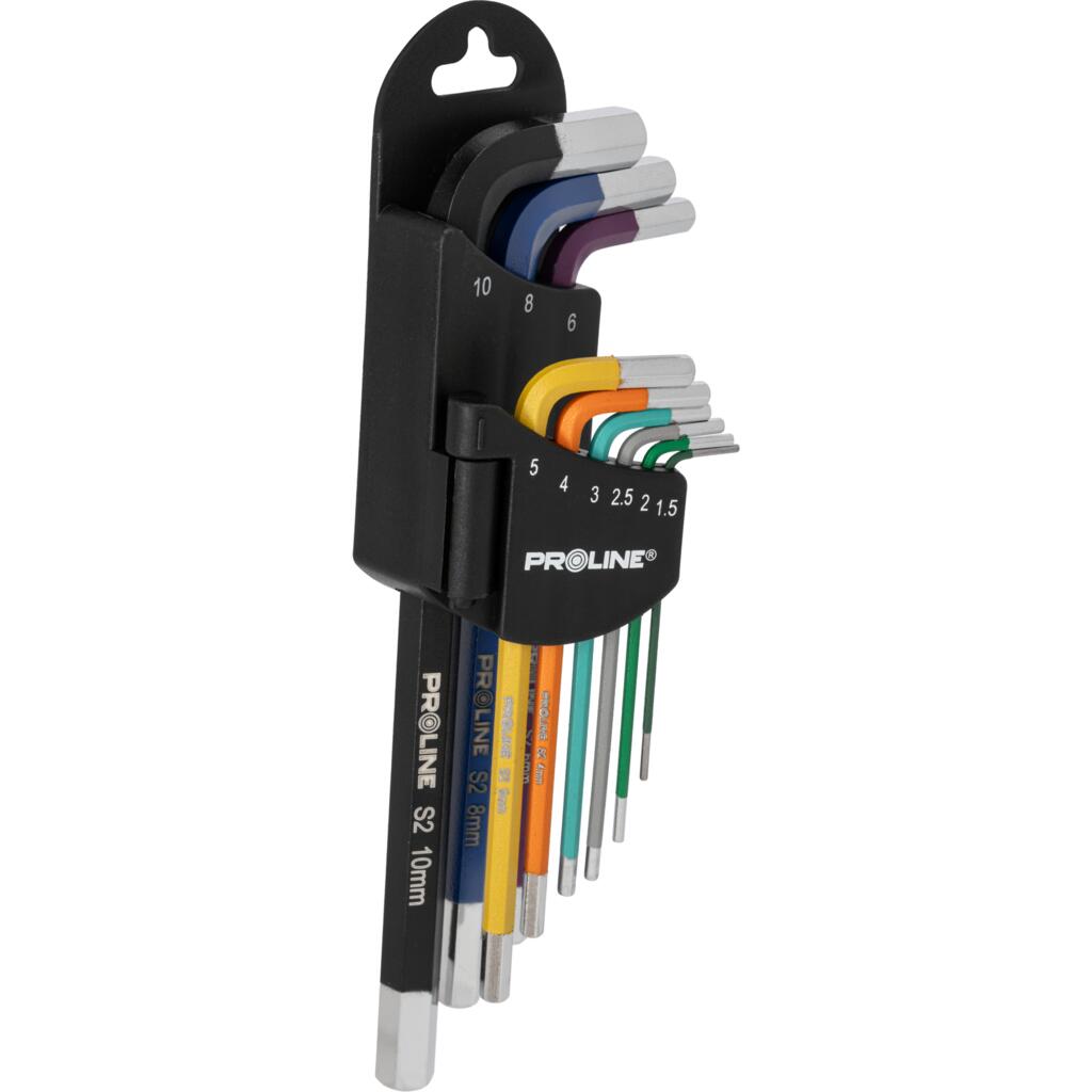 Set chei negative lungi CR-VA S2 1.5-10 mm, 9 piese, mâner colorat PROLINE 48312