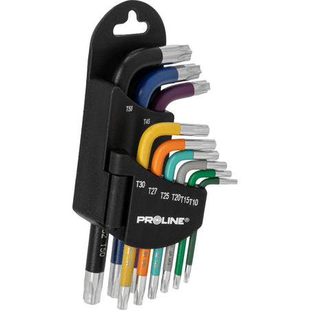 Set chei negative Torx CR-VA S2 T10-T50, 9 piese, oțel cromat PROLINE 48314