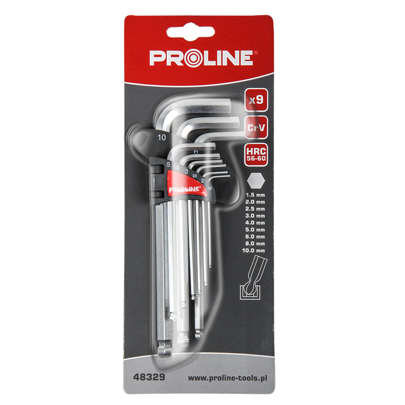 Set chei negative CR-VA sferice lungi 1.5-10 mm, 9 piese PROLINE 48329