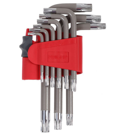 Set chei negative Torx 9 piese, oțel S2, mâner acoperit PROLINE 48340