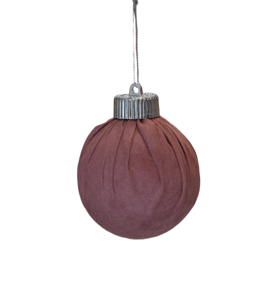Xmas Glob 8 Cm Catifea Roz A1-51583pk8