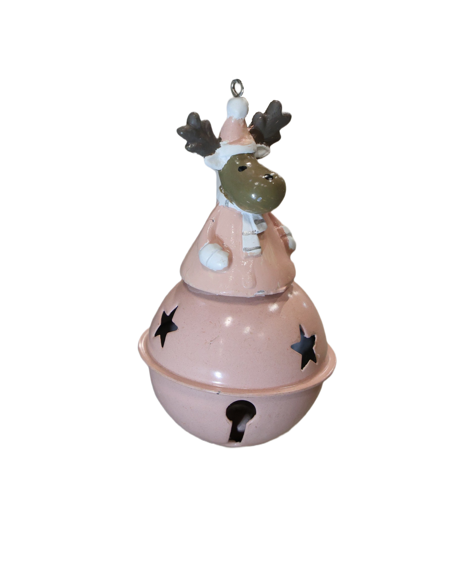 Xmas Clopotel De Agatat Cu Fig Alb Roz Abc