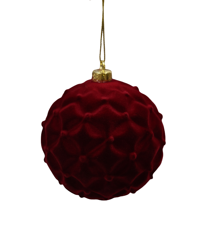 XMAS GLOB CATIFEA BORDO 10 CM DIN PLASTIC