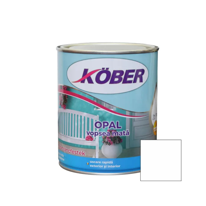 Vopsea Opal, alb RAL 9016, 0.75 L