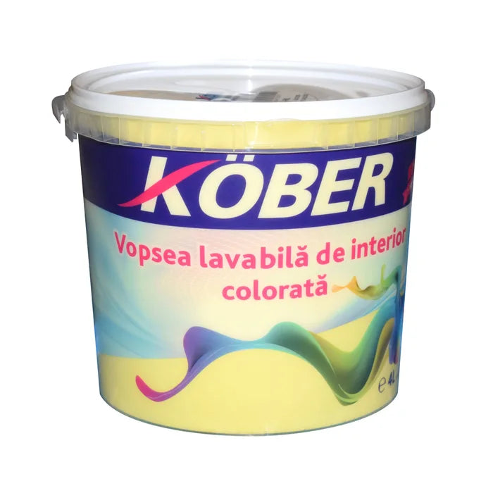 Vopsea lavabilă gata colorată, galben luminos, 4 L