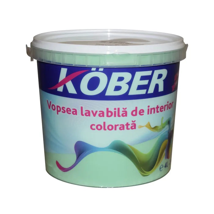 Vopsea lavabilă gata colorată, mentă, 4 L