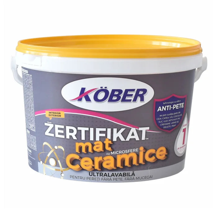 Vopsea lavabilă Zertifikat, mat, 3 L