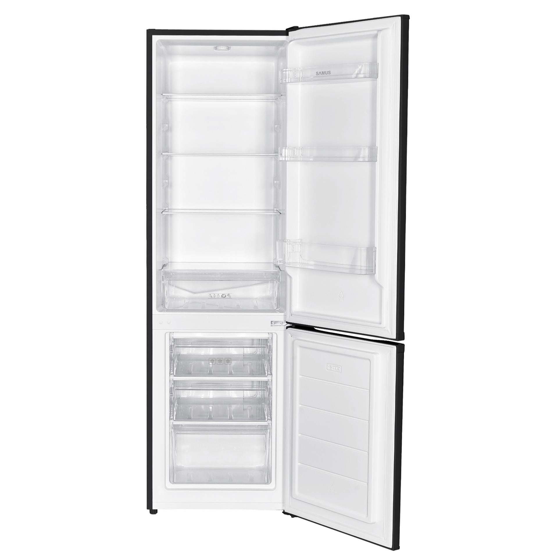 Combina Frigorifica Samus , 262 Litri, Clasa E, H 180 Cm, Negru