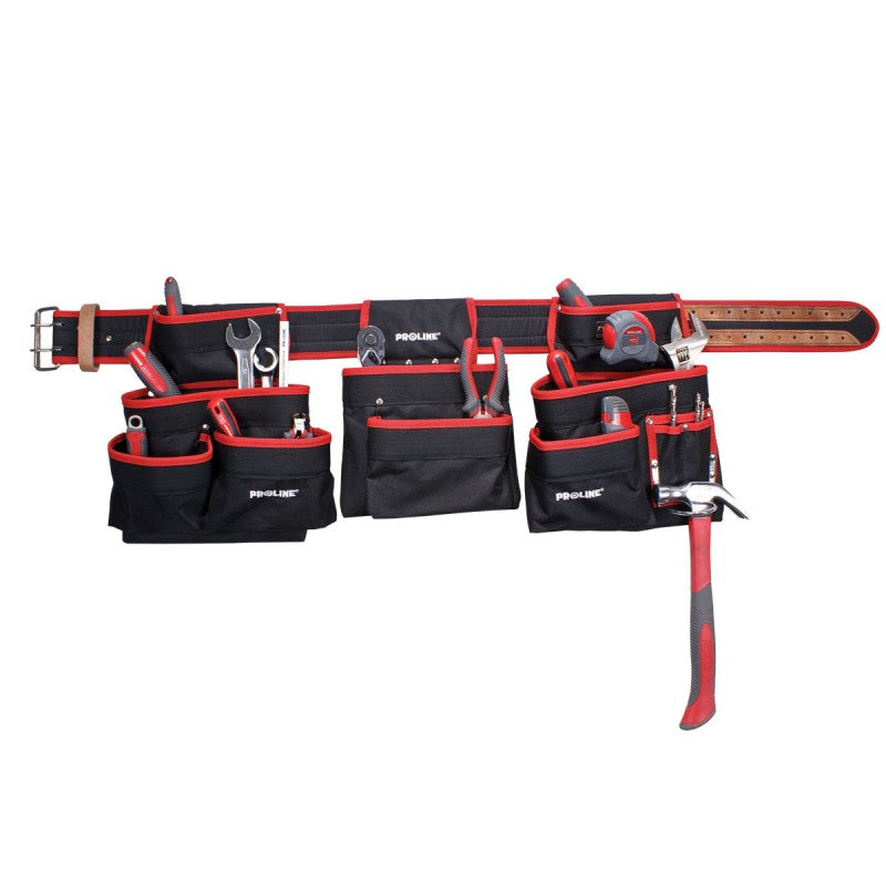 Centură piele cu 16 buzunare din poliester, reglabilă 75-113 cm PROLINE 52016
