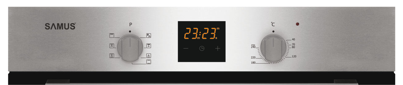 Cuptor Incorporabil Samus 58 L Clasa A Display Lcd Time Inox