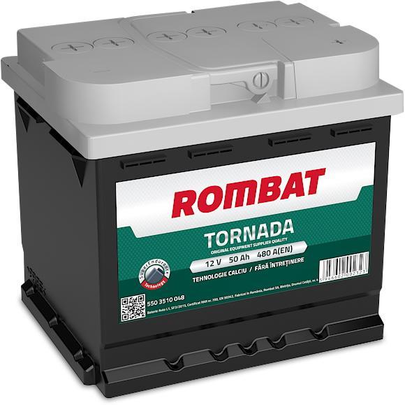 Acumulator Rombat Tornada 50ah 480a 207x175x190 +Dr