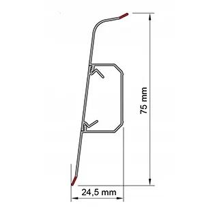 Plintă PVC SG75, înălțime 75 mm, lungime 2,2 m, Polish Oak