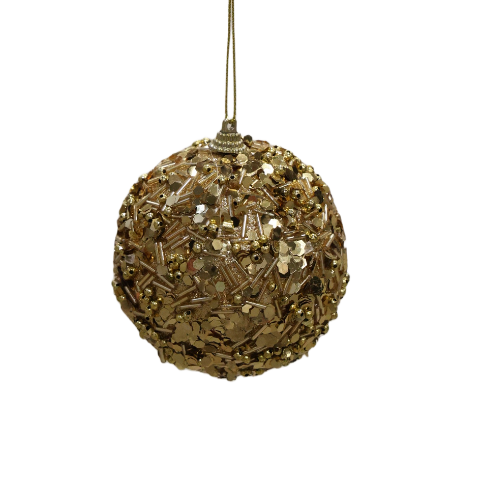 XMAS ORNAMENT GLOB AURIU 8 CM