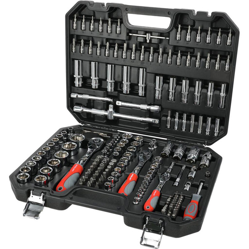 Trusă tubulare 1/2", 3/8", 1/4", 4-32 mm, 179 piese, atelier PROLINE 58179