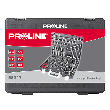 Trusă tubulare și chei combinate 3.5-32 mm/8-19 mm, 217 piese PROLINE 58217