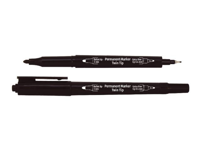 Marker Permanent 2 Cap 3mm/0.4mm Sp 58220