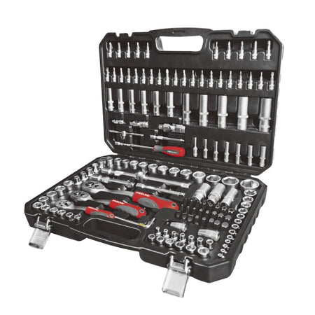 Trusă tubulare 1/2", 3/8", 1/4" 4-32 mm, 150 piese, oțel crom-vanadiu PROLINE 588150