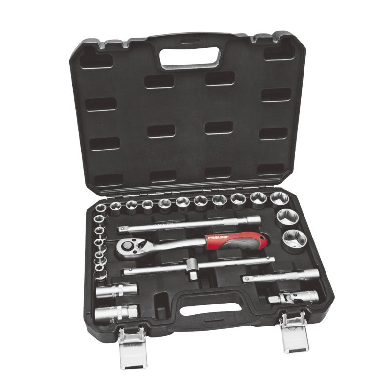 Trusă tubulare 1/2" 8-32 mm, set 25 piese, oțel crom-vanadiu, PROLINE 58825