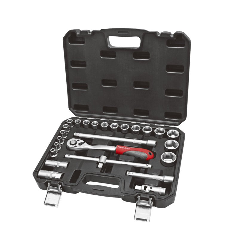 Trusă tubulare 1/2" 8-32 mm, set 25 piese, oțel crom-vanadiu, PROLINE 58825