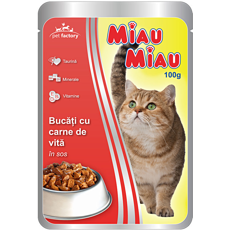 Hrana Umeda Cu Vita In Sos, Plic Miau- Miau,100g