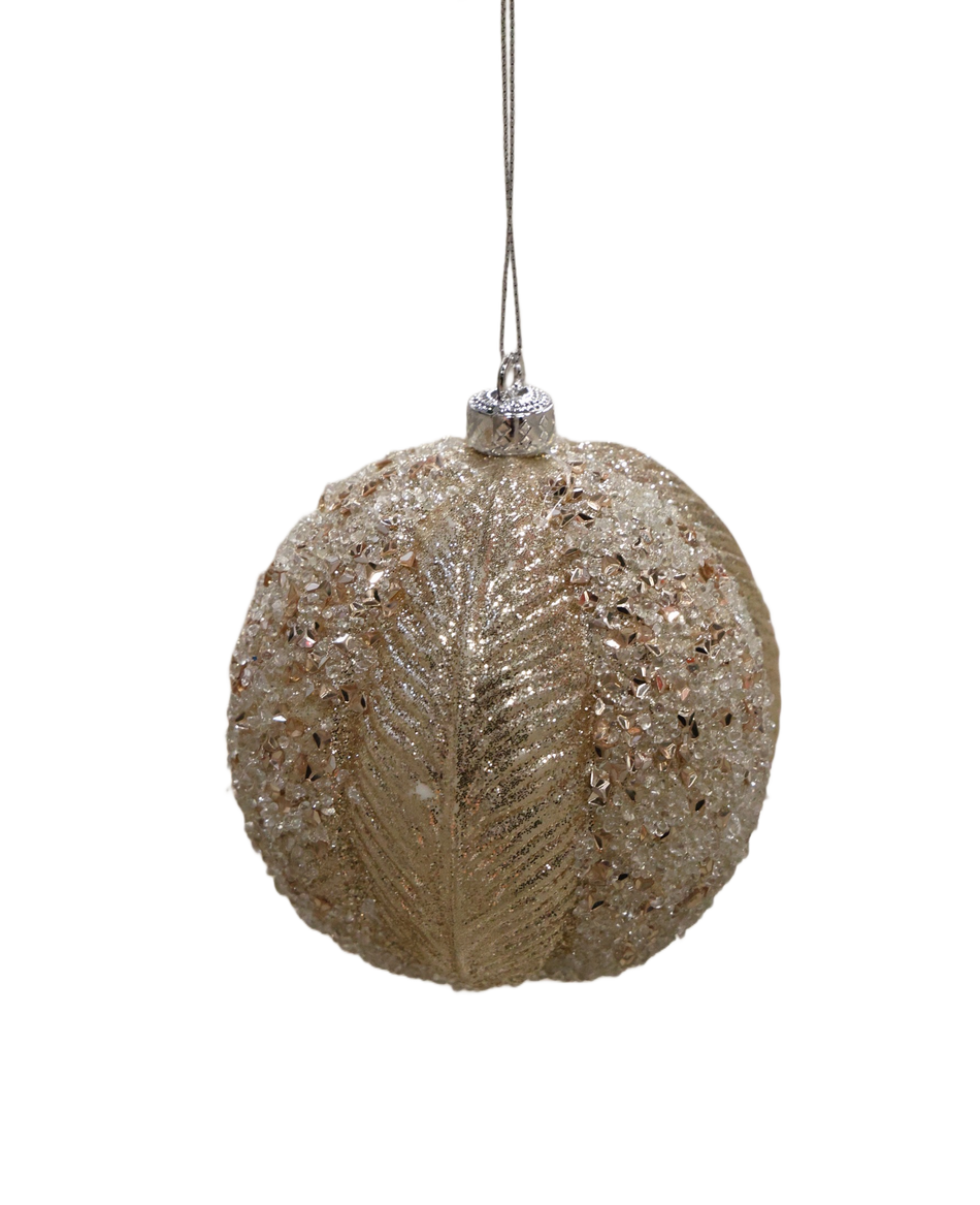 XMAS ORNAMENT GLOB SAMPANIE 10 CM PLASTIC