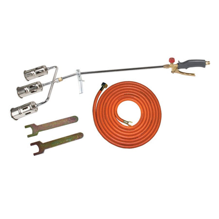 Arzător parjolire acoperiș cu duză triplă 3 × 50 mm, furtun 5 m PROLINE 60053
