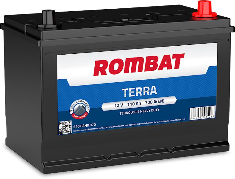 Acumulator Rombat Terra 110ah 700a 305x177x222 +Dr