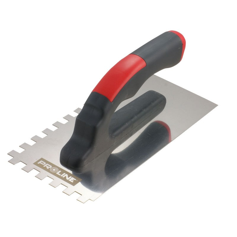 Gletieră inox PROLINE cu mâner plastic, 270×130 mm