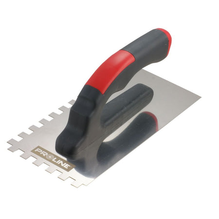 Gletieră inox PROLINE cu mâner plastic, 270×130 mm
