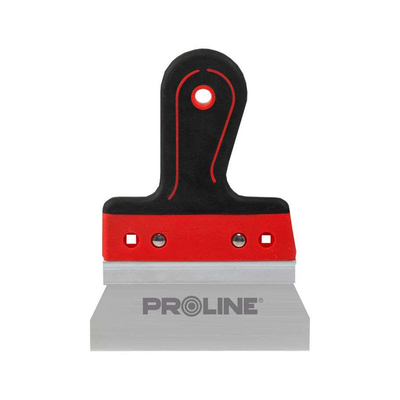Spatulă fațade inox cu suport aluminiu PROLINE pentru tencuieli și finisaje
