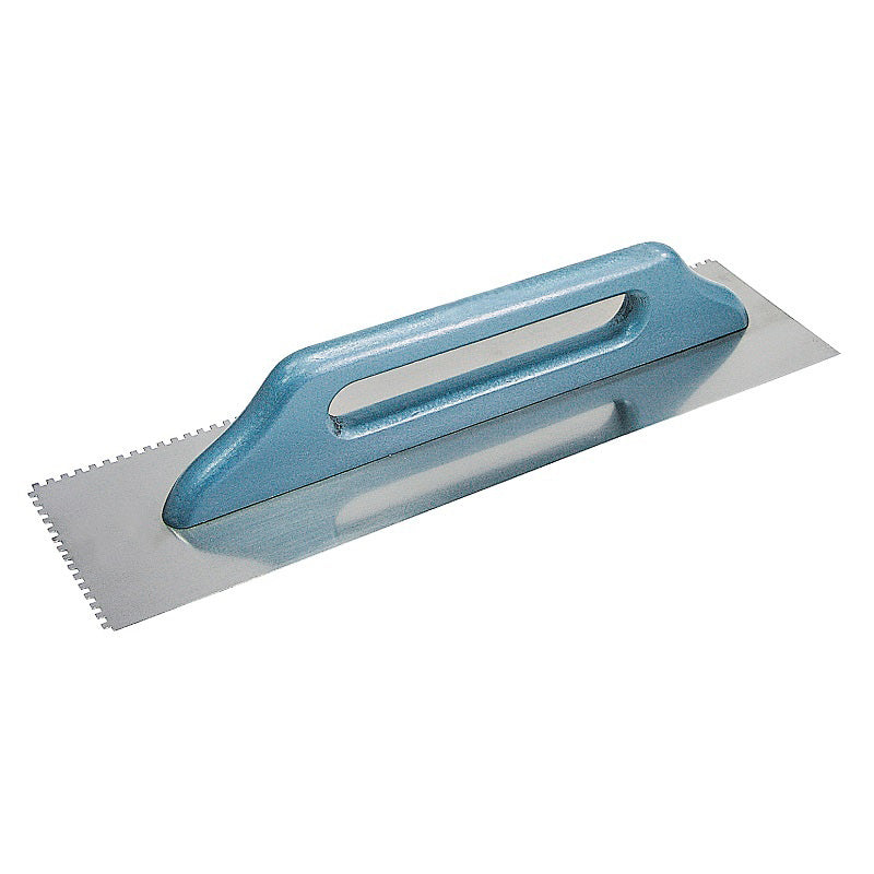 Gletuitor inox dințat cu mâner lemn POLONIA 10 × 10 mm 480 × 130 mm