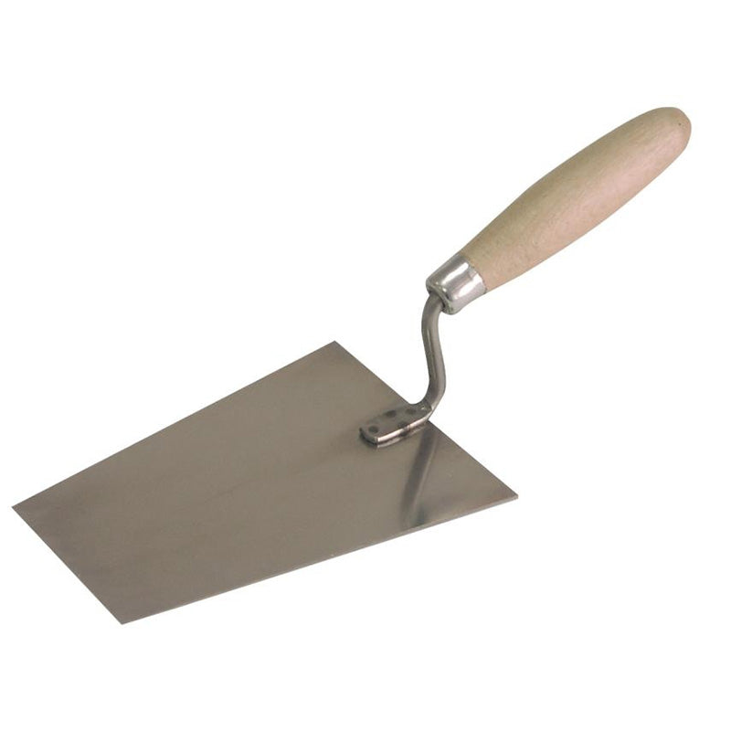 Mistrie trapezoidală cu mâner lemn din oțel inoxidabil Polonia