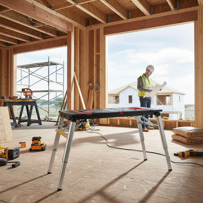 Banc lucru multifuncțional 1390×590×780 mm cu blat ABS și roți PROLINE 62001