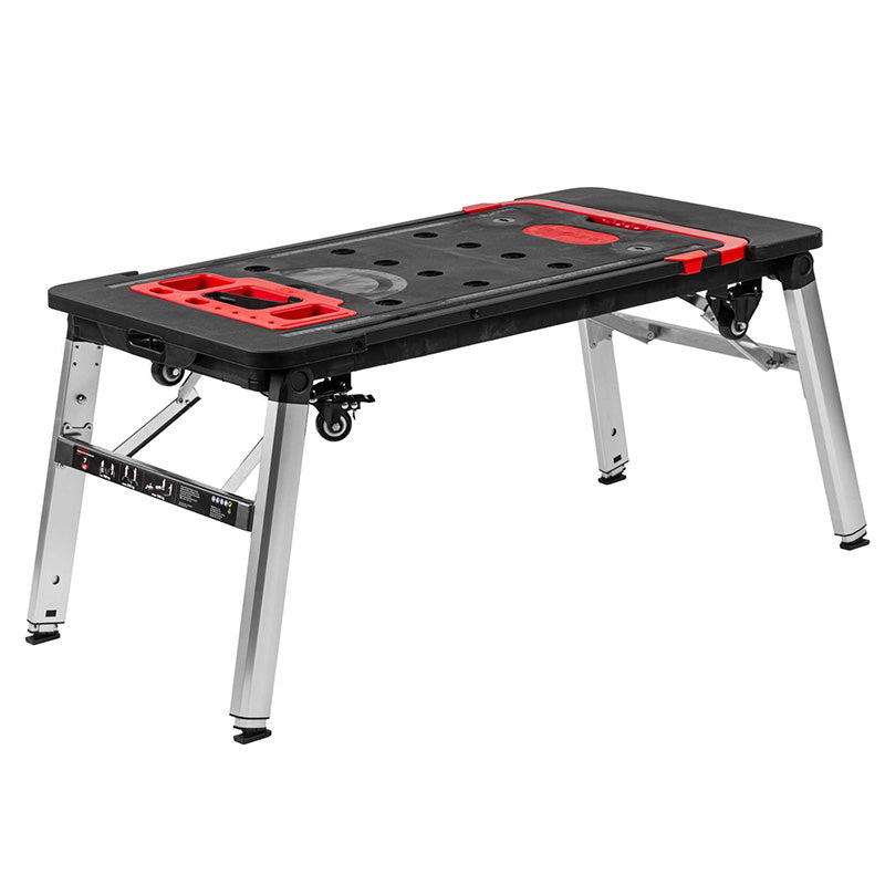 Banc lucru multifuncțional 1390×590×780 mm cu blat ABS și roți PROLINE 62001