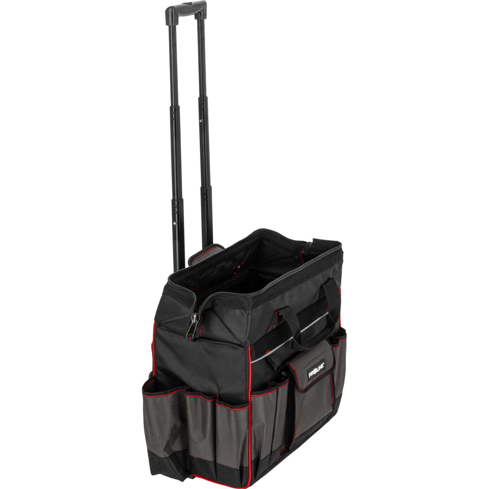 Geantă de scule pe roți impermeabilă cu 18 buzunare, 440 × 240 × 420 mm, poliester Oxford, PROLINE 62152