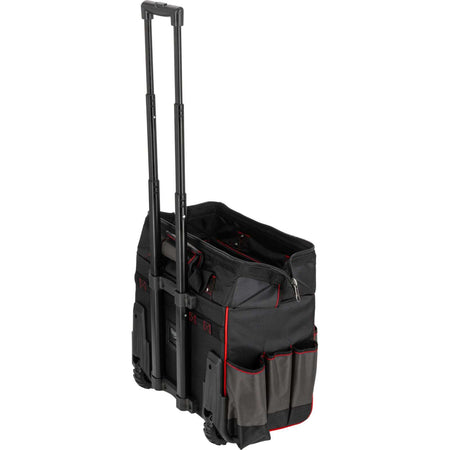 Geantă de scule pe roți impermeabilă cu 18 buzunare, 440 × 240 × 420 mm, poliester Oxford, PROLINE 62152