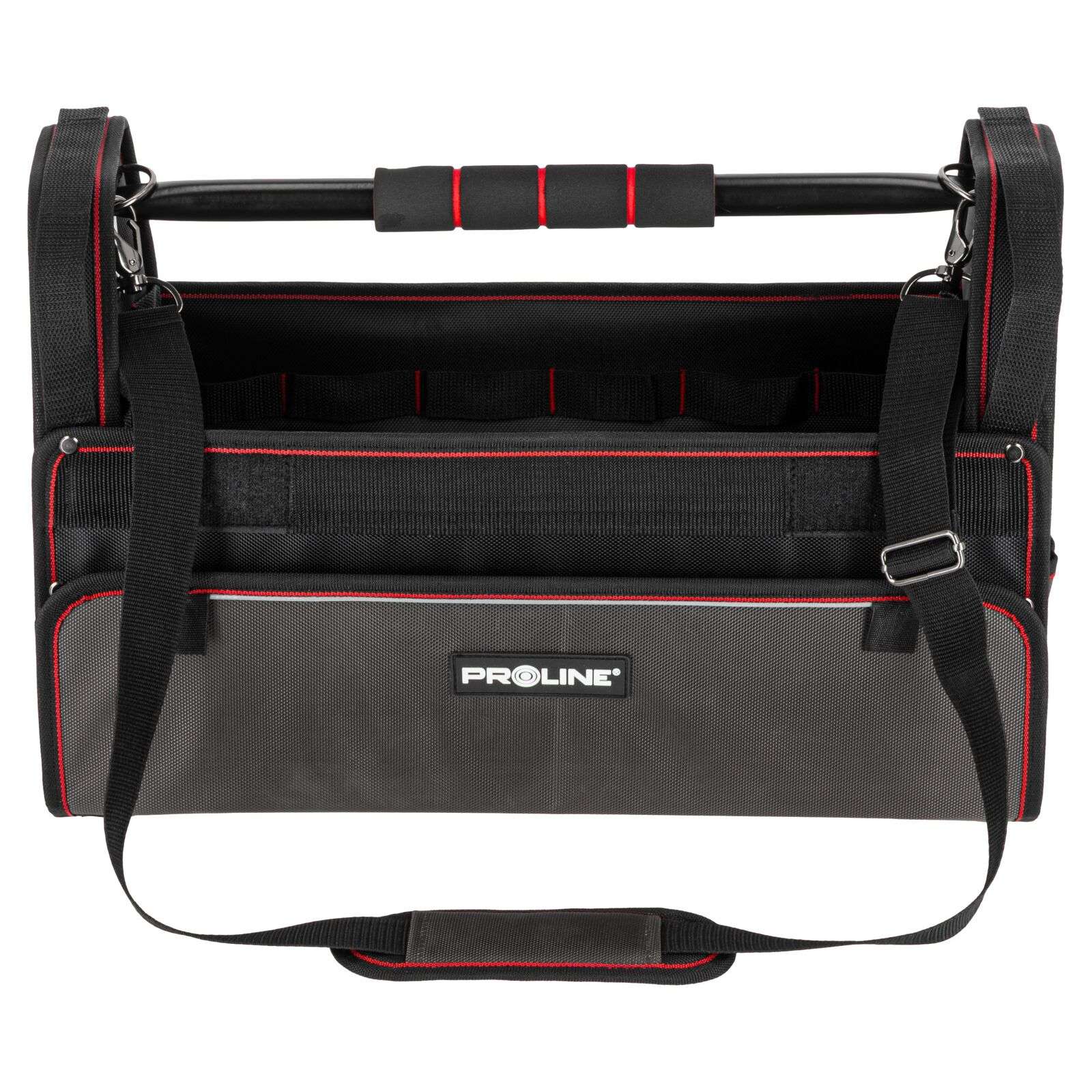 Geantă de scule impermeabilă deschisă cu 17 buzunare, 425 × 220 × 260 mm, PROLINE 62154