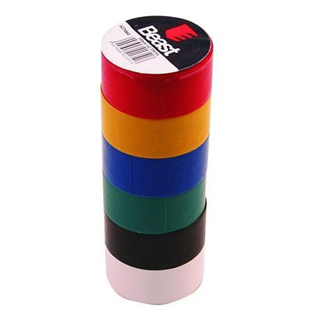 Set benzi izolatoare multicolor 19×0,13 mm 2,5 m 6 bucăți BEAST 627060