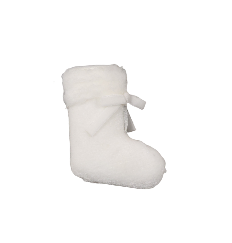 Ornament De Agatat, Ghetuta Catifea Alba 52134w Xmas