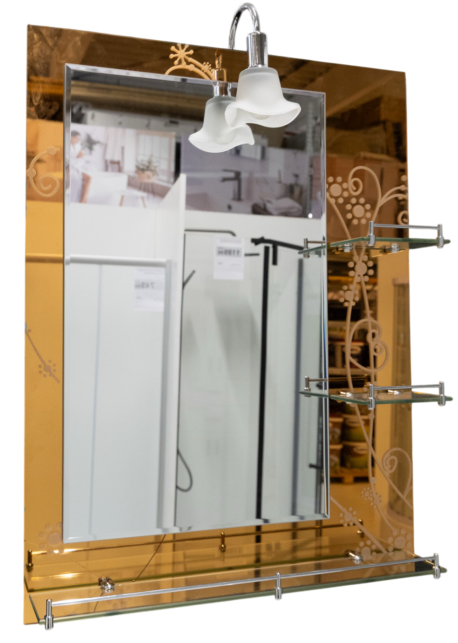 Oglinda 80x60 Cm Cu Spot Si Etajera Yh-1226 Gobe