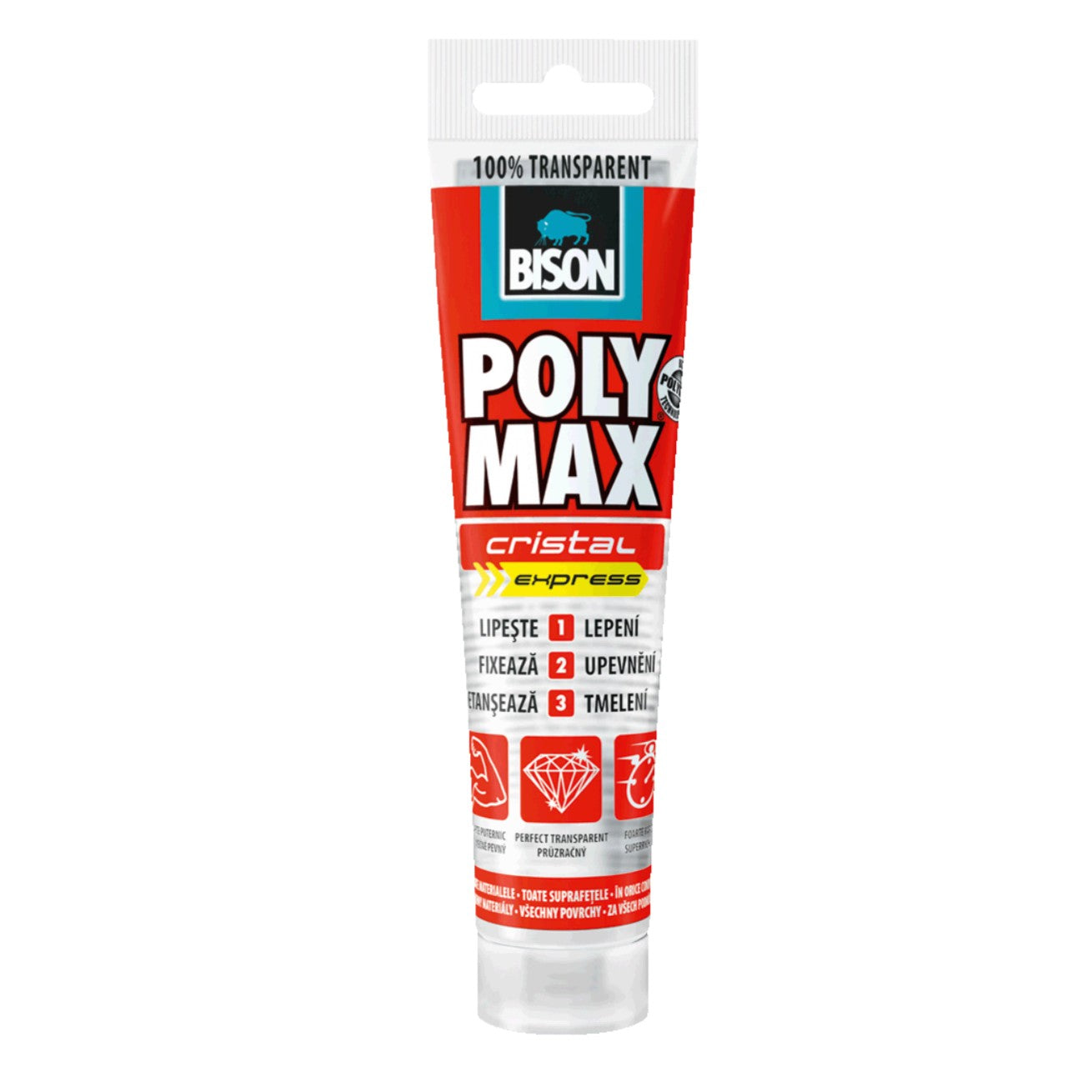 Adeziv Suprafete Multiple Bison Poly Max Cristal Transparent 115gr