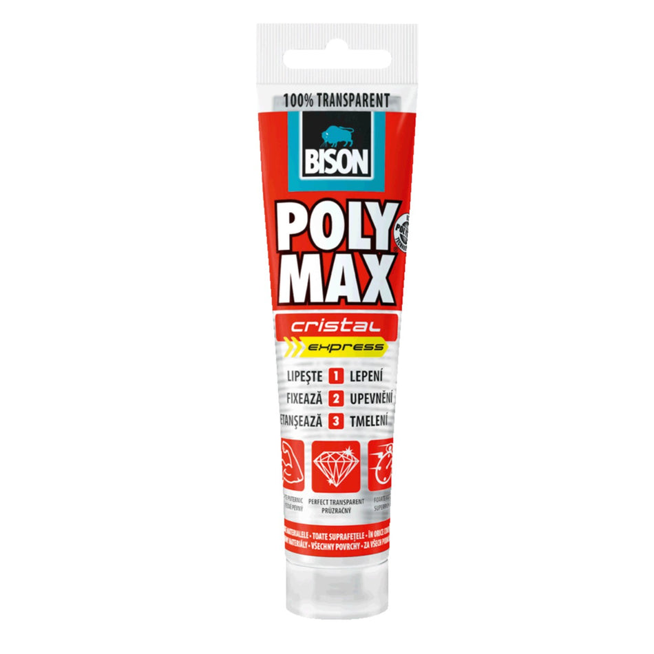 Adeziv Suprafete Multiple Bison Poly Max Cristal Transparent 115gr