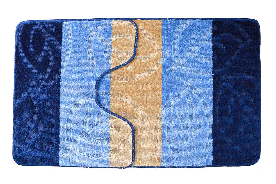 Set Covoare De Baie Mic Tricolor Leaf Albastru