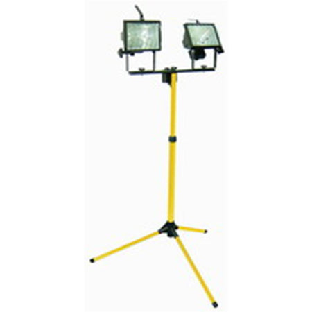 Lampă halogen portabilă cu stativ, 2×500 W, aluminiu, cablu 2 m MEGA 66157