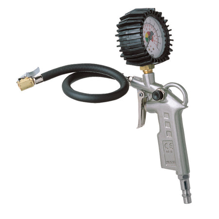 Pistol pentru umflat cu manometru, furtun 40 cm, MEGA 66246