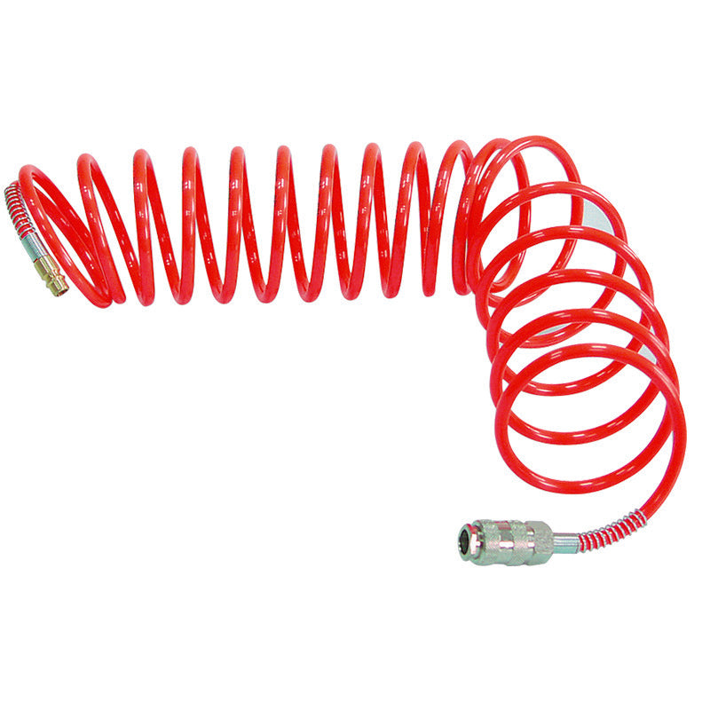 Furtun aer spiralat MEGA cu cuple rapide 8x10 mm