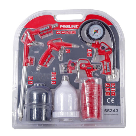 Trusă pistoale pneumatice și furtun 5 piese PROLINE 66343
