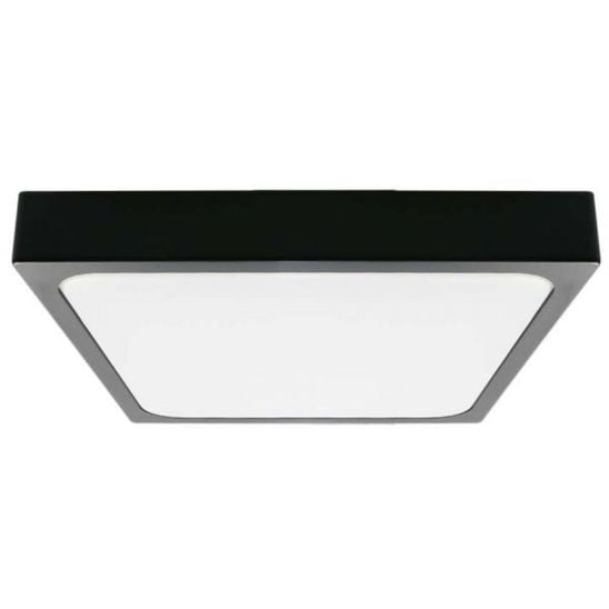 Plafoniera Led 24w Ip44 Cu Senzor 4000k Alb Neutru - Negru